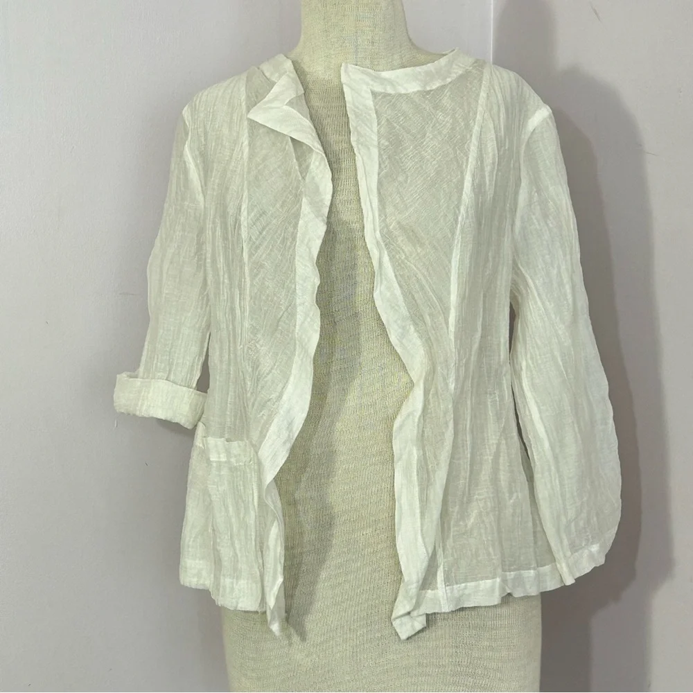 Stella Carakasi Sheer Cotton Open Jacket S - Picture 1 of 7